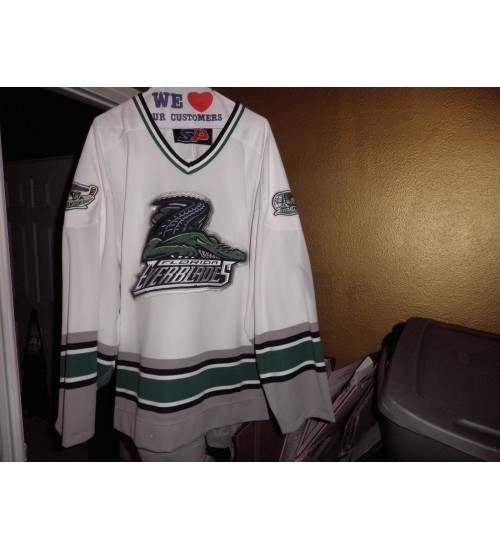 Custom ECHL Florida Everblades Throwback Hockey Jersey Home White